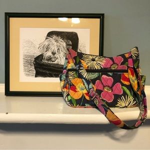 Vera Bradley Jazzy Blooms Double Zip Shoulder Bag/Crossbody